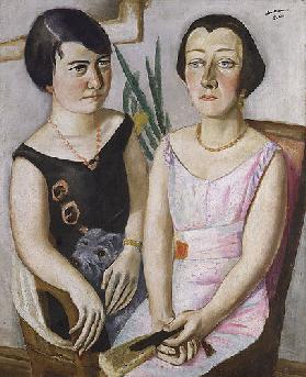 Doppelbildnis Marie Swarzenski und Carola Netter. 1923