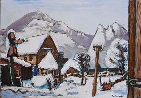 Schneelandschaft Garmisch 1934