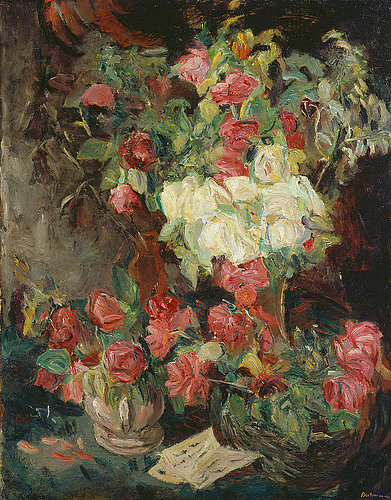 Stilleben mit roten Rosen. 1914. von Max Beckmann