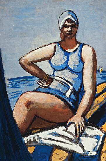 Quappi in Blau im Boot. 1926/1950