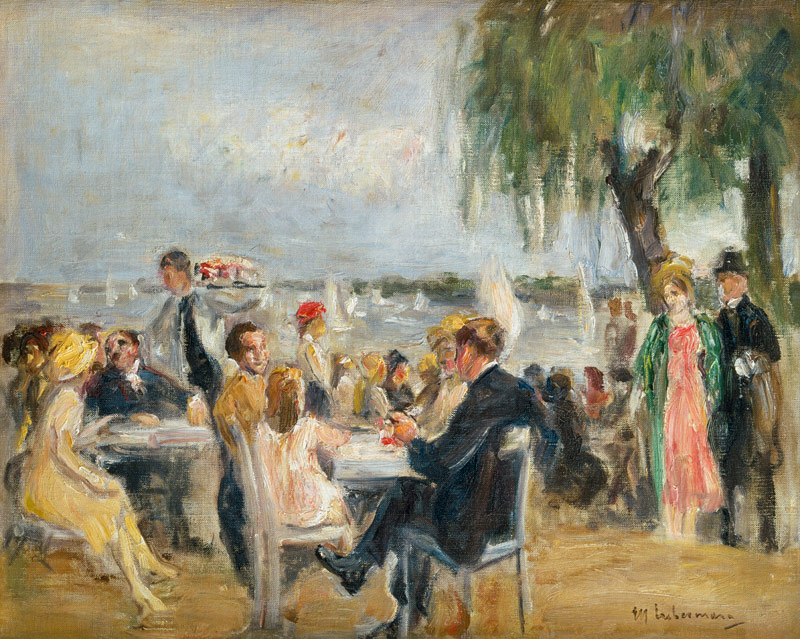 Gartencafé an der Elbe von Max Liebermann