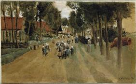 Dorfstraße mit Kindern in Zweeloo 1882