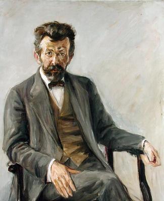 The Poet Richard Dehmel (1863-1920), 1909 (oil on canvas) von Max Liebermann