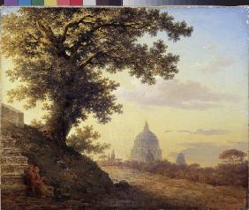 Die Tasso-Eiche in Rom 1848