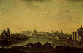 Moskau, Blick von der Uspinsker Brücke zum Erziehungsheim und den Kreml 1818