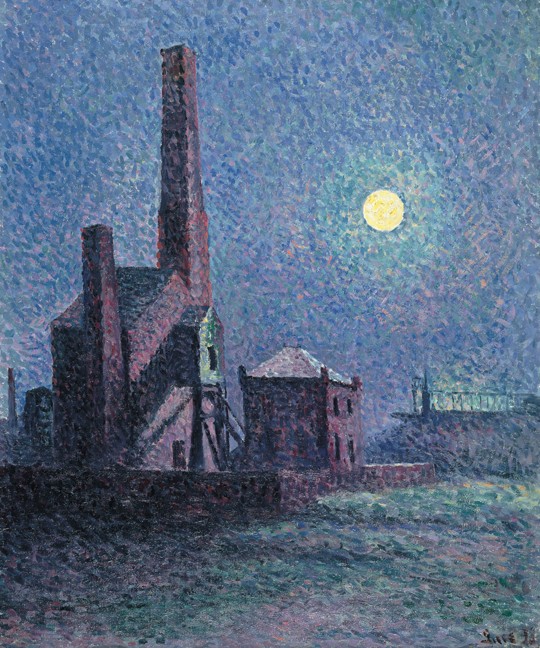 Fabrik im Mondschein von Maximilien Luce