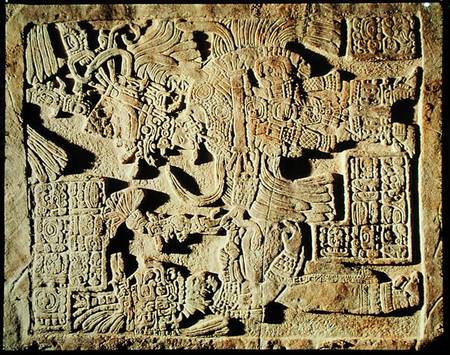 Stela depicting a High Priest and a Woman, from Yaxchilan von Mayan