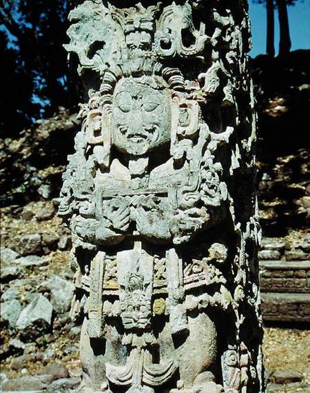 Stele, from the Great Court of the Stelae von Mayan