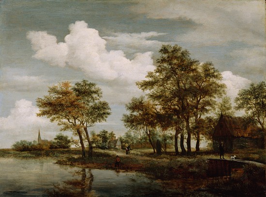 A River Scene von Meindert Hobbema