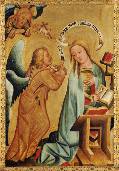 The Annunciation from the High Altar of St. Peter's in Hamburg, the Grabower Altar von Meister Bertram