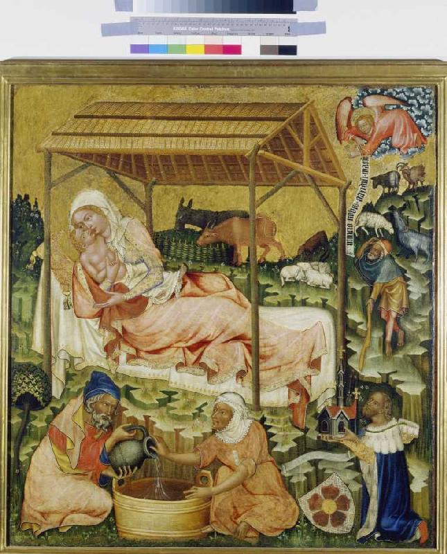 Die Geburt Christi. von Meister d.Altars von Hohenfurth