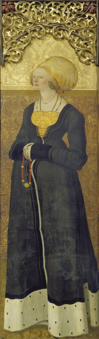 Bildnis der Margarete Stalburg, geb. vom Rhein (1484–1550) von Meister der Stalburg-Bildnisse