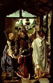 Die Anbetung der hl. Drei Könige von Meister d.Ordensritter v.Montesa