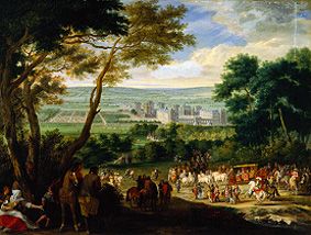 Die Ankunft Ludwigs XIV. in Vincennes. von Meister (Französischer)