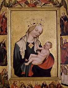 Die Madonna mit dem Jesusknaben von Meister (Tschechischer)