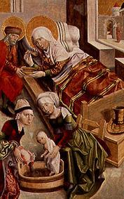 Teil einer Altartafel aus Lippa: Geburt Mariae von Meister (Ungarischer)