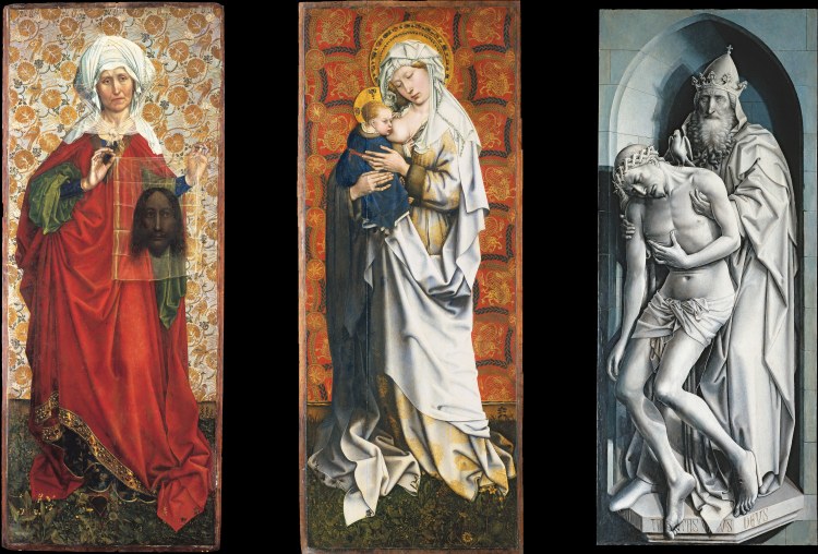 Flémaller Tafeln: Heilige Veronika, Stillende Gottesmutter, Gnadenstuhl von Meister von Flemalle