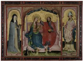 Fürbitte Marias mit den Heiligen Walpurgis und Augustin Um 1420