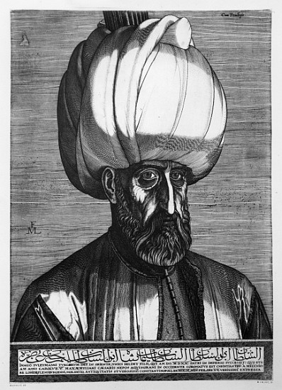 Suleiman the Magnificent; engraved in Constantinople von Melchior Lorck