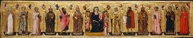 Thronende Madonna mit Kind, Engeln, zwölf Heiligen, Propheten und Stifter