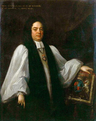 Portrait of Bishop John Robinson (1650-1723) c.1711 (oil on canvas) von Michael Dahl