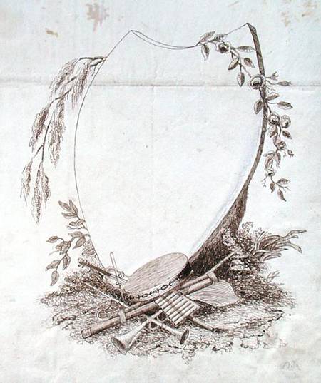Heart shaped shield with instruments from Michael Faraday's scrapbook von Michael Faraday