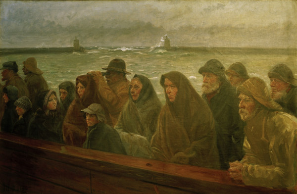 An der Hafenpier von Michael Peter Ancher