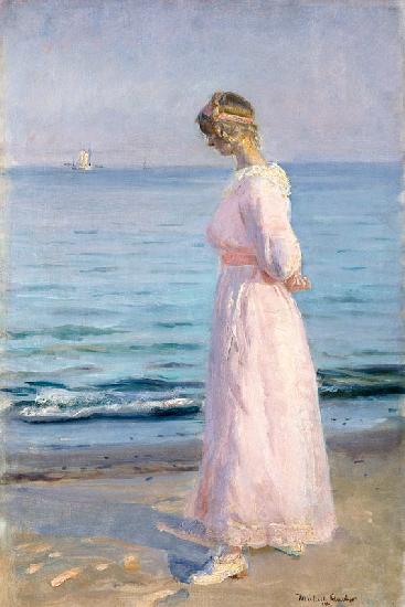 Girl in a Pink Dress 1914