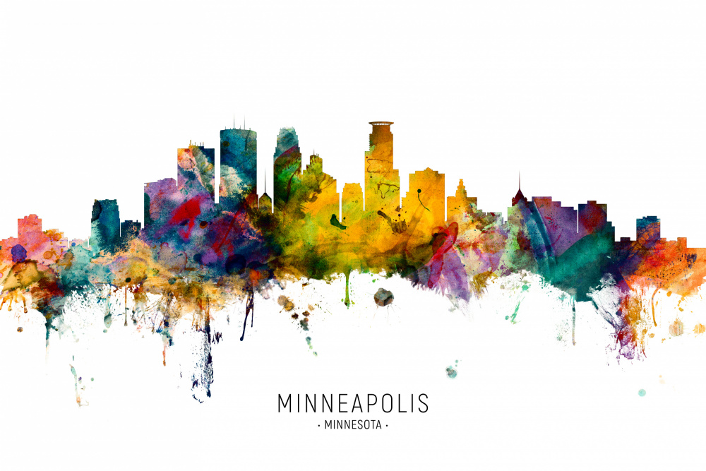 Skyline von Minneapolis,Minnesota von Michael Tompsett