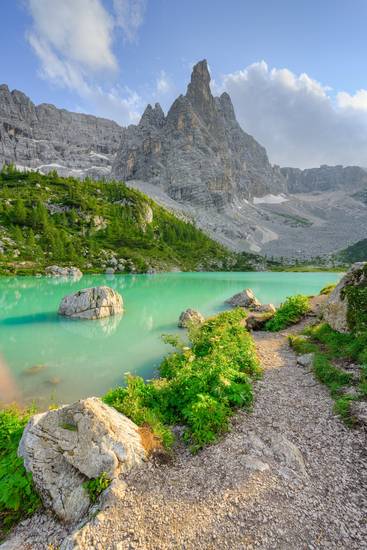 Lago di Sorapis in den Dolomiten