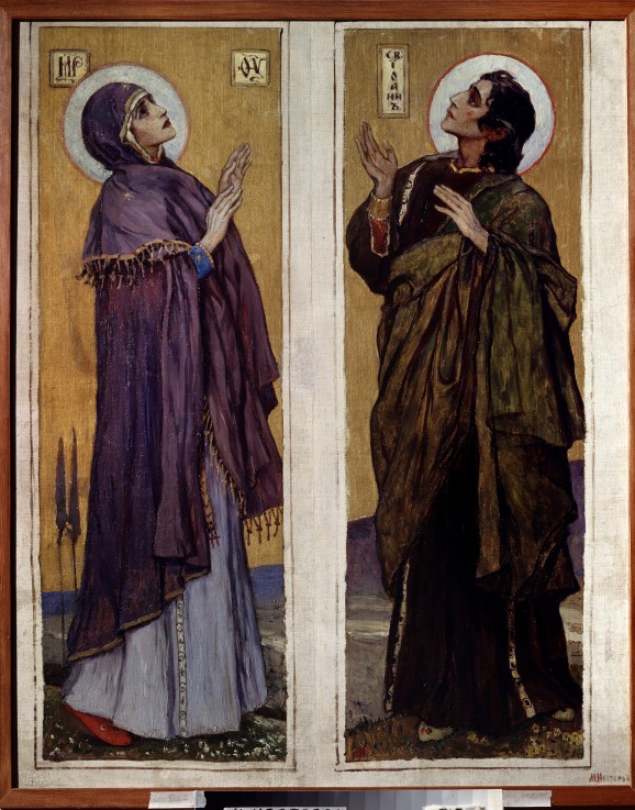 Madonna und Johannes der Täufer von Michail Wassiljew. Nesterow