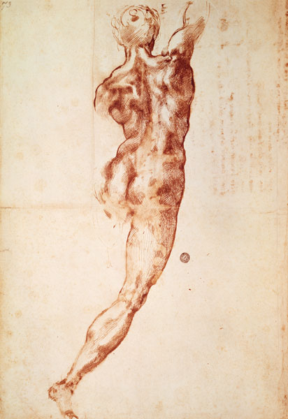Rückenakt von Michelangelo (Buonarroti)