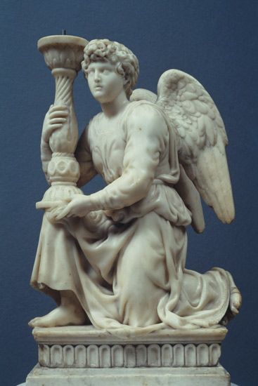 Angel Holding a Candelabra von Michelangelo (Buonarroti)