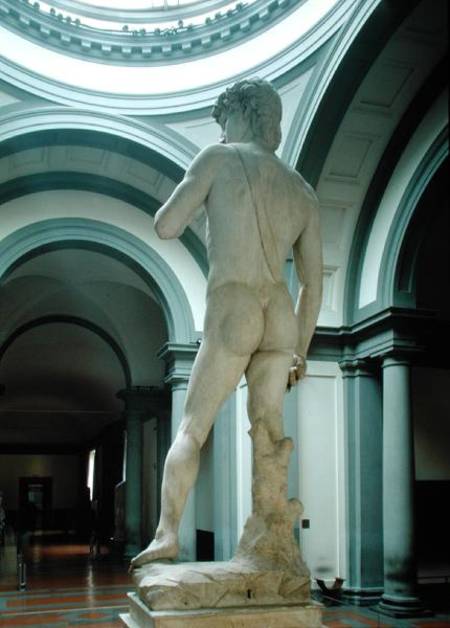 David, view from behind von Michelangelo (Buonarroti)