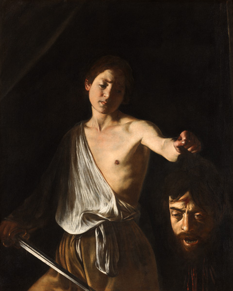 David mit dem Haupte Goliaths von Michelangelo Caravaggio