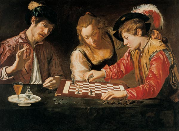 Schachspieler von Michelangelo Caravaggio