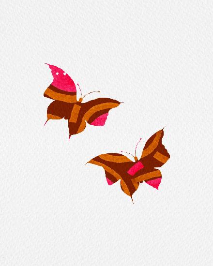 Schmetterlinge,Rosa,Braun,Form,Silhouette