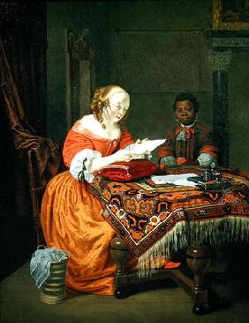 A Woman Reading a Letter 19th