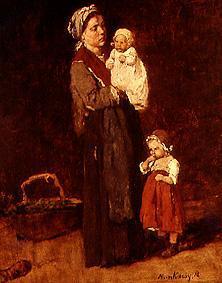 Mutter mit Kindern Studie zum Gemälde Leihhaus. 1873