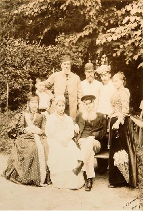 Die Familie des Dichters Jakov Polonski zu Gast beim Dichter Afanassi Fet 1890