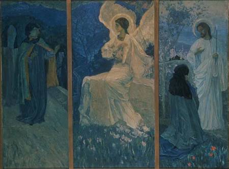 The Resurrection Triptych von Mikhail Vasilievich Nesterov