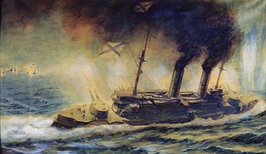 The Battle of the Gulf of Riga, August 1915 von Mikhail Mikhailovich Semyonov