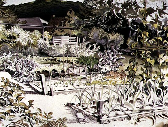 Kitchen Gardens, Uley House (w/c on paper)  von Miles  Thistlethwaite