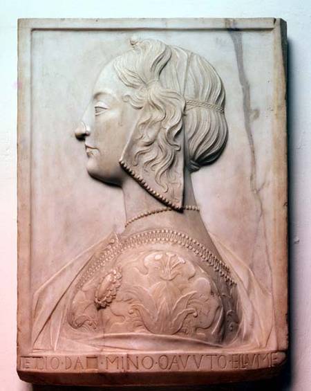 Portrait of a young woman, relief von Mino  da Fiesole