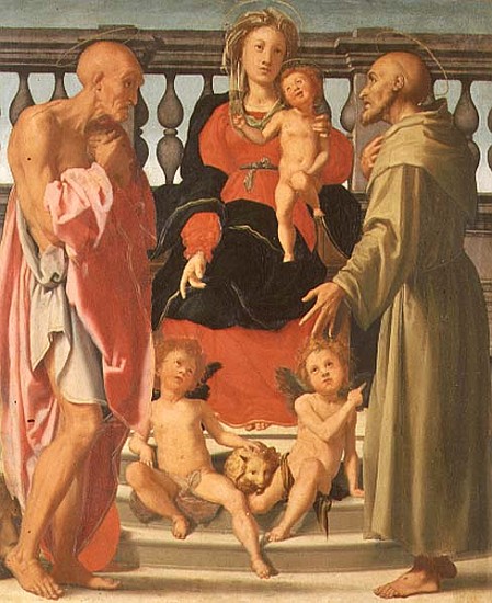 Madonna and Child with SS. Jerome and Francis von Mirabello Cavalori