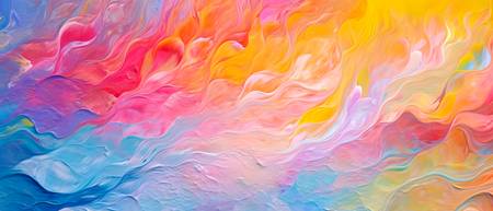 Abstraktes Gemälde mit leuchtenden Farben, abstrakter Acrylkunstwerk im Stil fließender Pinselstrich 2023
