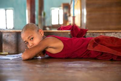 Buddhistischer Mönch in Myanmar, Asien 2020