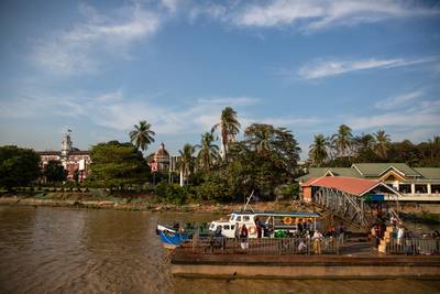 Fluss in Yangon (Rangun) Myanmar (Burma) 2020