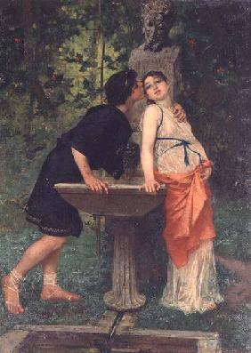 Lovers by a Fountain