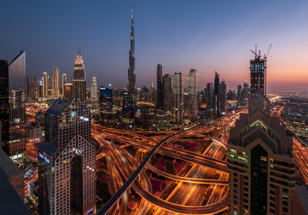 Burj Khalifa und Sheikh Zayed Road Interchange von Mrinal Nath